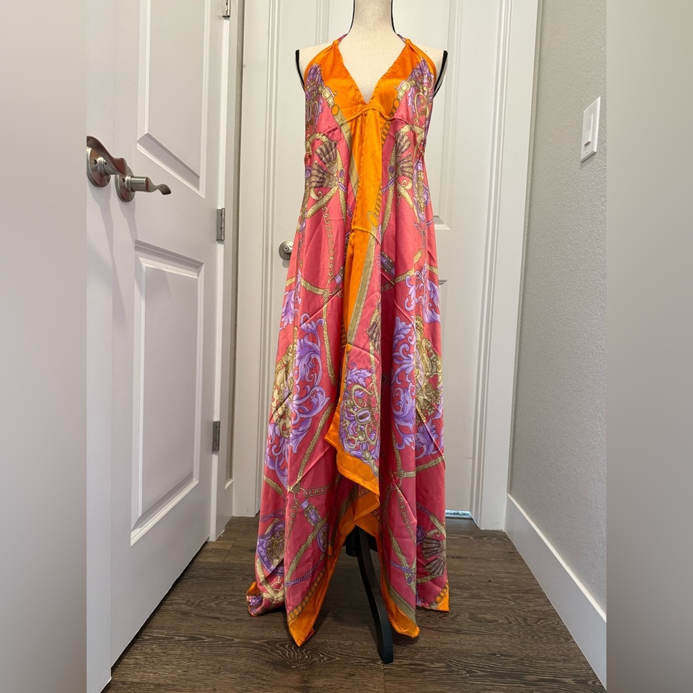 Urban Nomad Artisan Halter Maxi Dress – Size L/XL